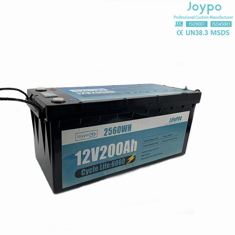 Large Capacity RV Lithium Battery 12V 200Ah Deep Cycle Battery Pack For Camper Trailer