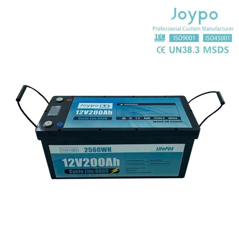 Large Capacity RV Lithium Battery 12V 200Ah Deep Cycle Battery Pack For Camper Trailer