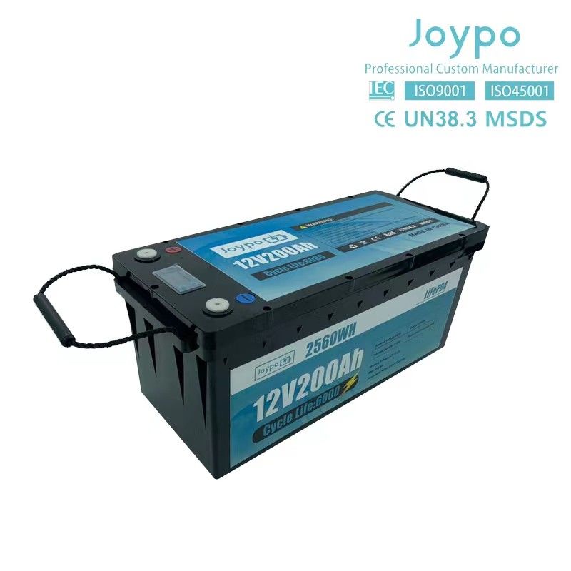 Large Capacity RV Lithium Battery 12V 200Ah Deep Cycle Battery Pack For Camper Trailer