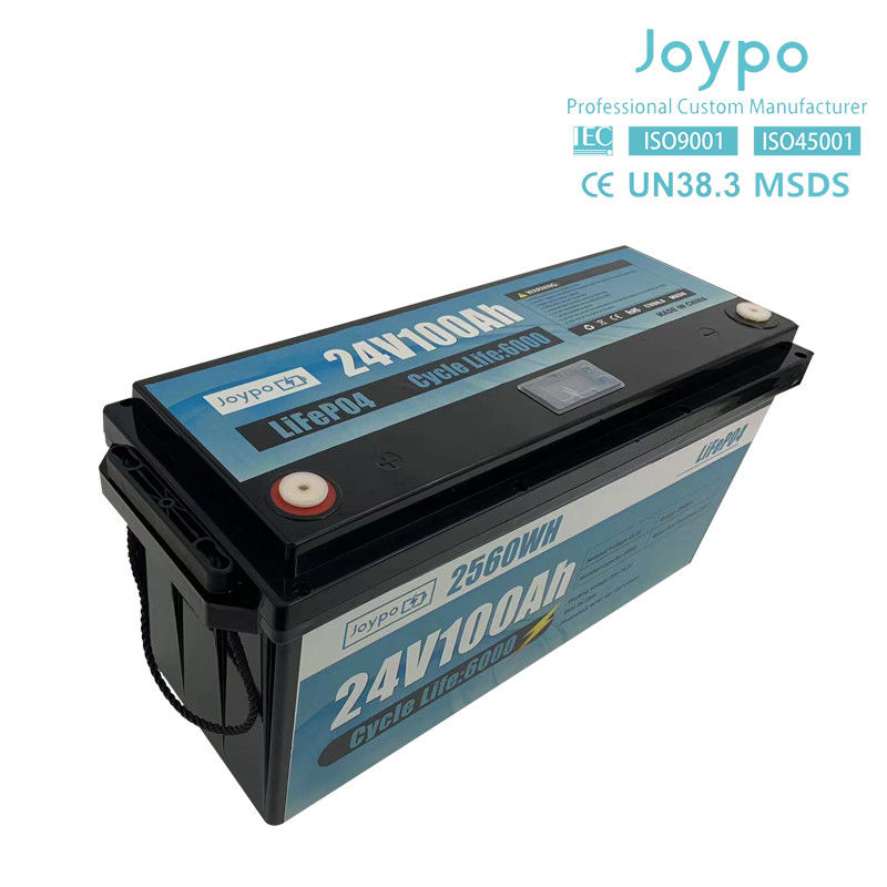Smart BMS Long Life 24V 100Ah Lithium Ion Battery RV Camper Lifepo4 Battery Pack