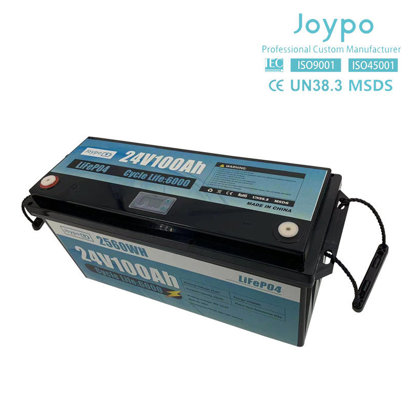 Smart BMS Long Life 24V 100Ah Lithium Ion Battery RV Camper Lifepo4 Battery Pack
