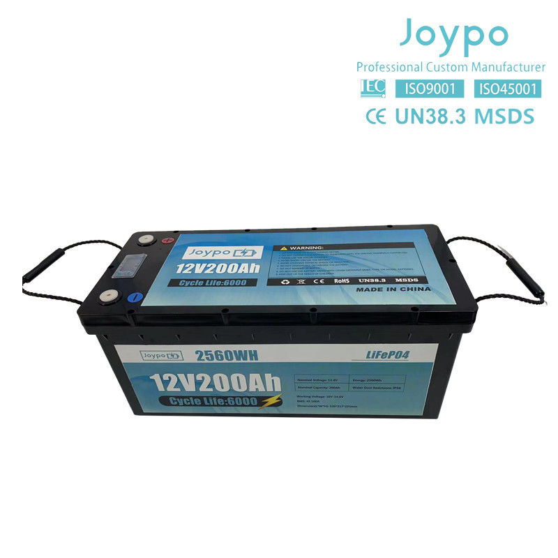 RV Camper Long Life LFP Lifepo4 Battery 12V 24V 100Ah 200Ah With Smart BMS