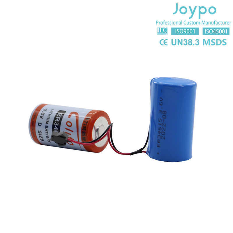 ER34615M Lithium Thionyl Chloride Battery 3.6V 14500MAh Non Rechargeable Spiral Type