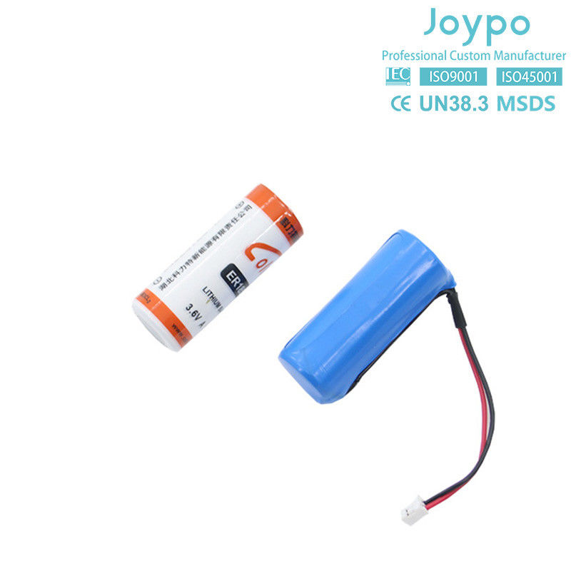 ER18505M Non Rechargeable Lithium Battery Cell 3.6V 3000mah High Energy Density Spiral Type
