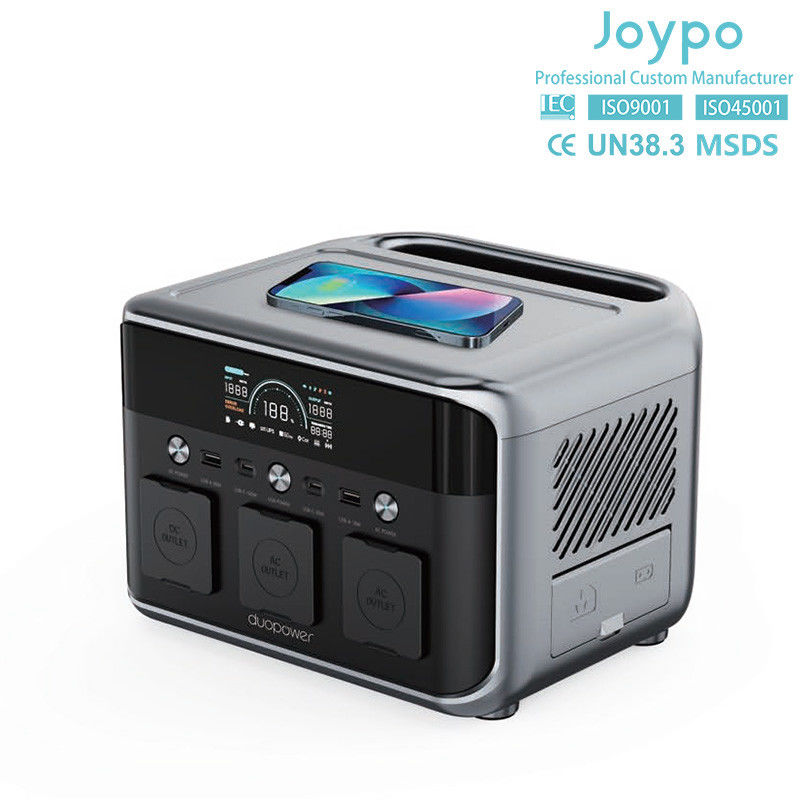 600W Portable Solar Power Supply With Multiple Charging Ports And LED Light For Weekend Camping