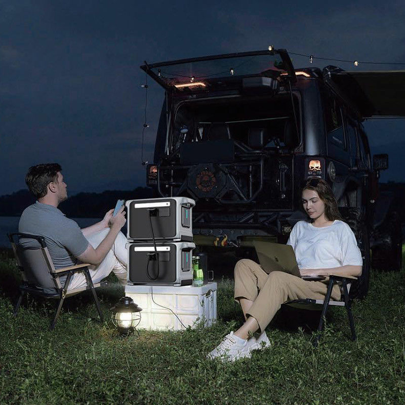 LiFePO4 Battery outdoor Portable Power Solar Generator 1200W With LED Light