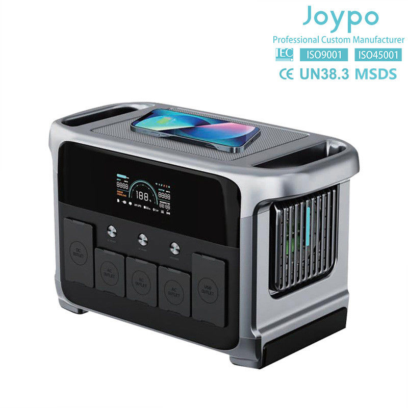 1200W Wireless Charging Portable Power Solar Generator With Lithium Iron Phosphate Batteries
