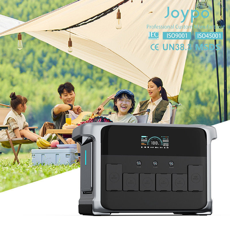 Indoor Outdoor 2160Wh LiFePO4 Lithium Cell Portable Solar Power Station with 2400W 4800W Capacity