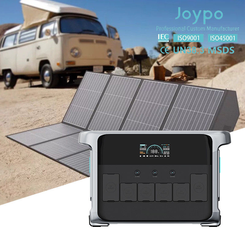 2400W Solar Generator Portable Power Station With Solar Panels For Emergency Home Use