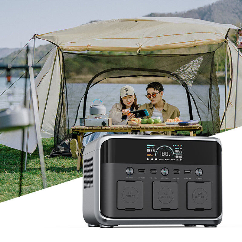 600W Portable Solar Power Supply With Multiple Charging Ports And LED Light For Weekend Camping